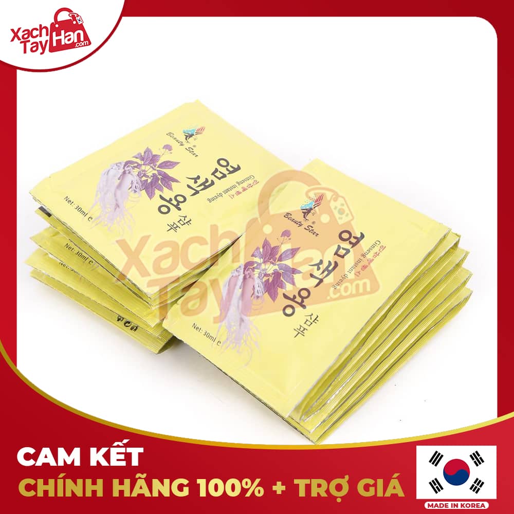 Dầu gội đen tóc nhân sâm Beauty Star Hàn Quốc dạng gói 30ml