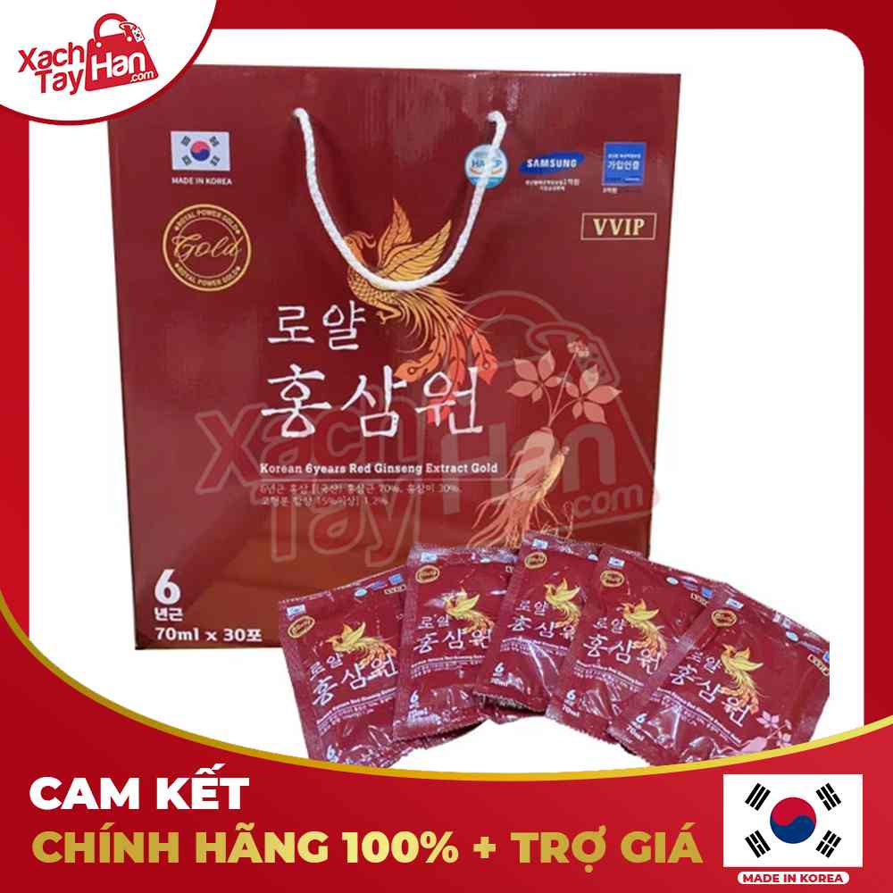 Nước Hồng Sâm Hoàng Gia Gold Hàn Quốc Hộp 30 Gói x 70ml