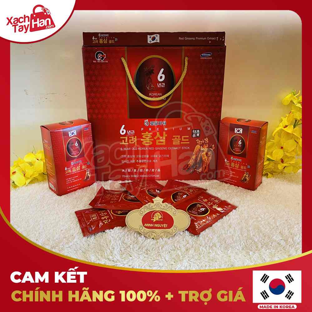 Nước Hồng Sâm Hoàng Gia 6 năm tuổi hộp 30 gói x 70ml