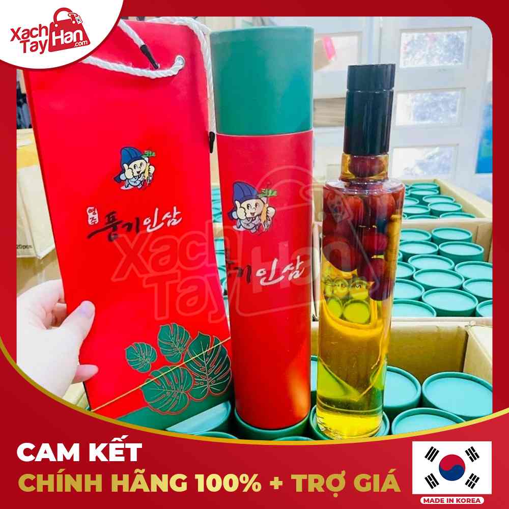 Rượu sâm táo đỏ Hàn Quốc chai 500ml