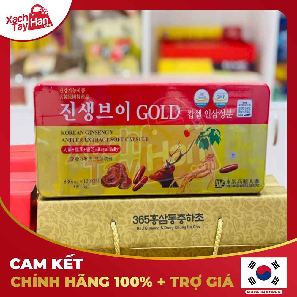 Đạm sâm linh chi nhung hươu dongwon hộp 60 viên