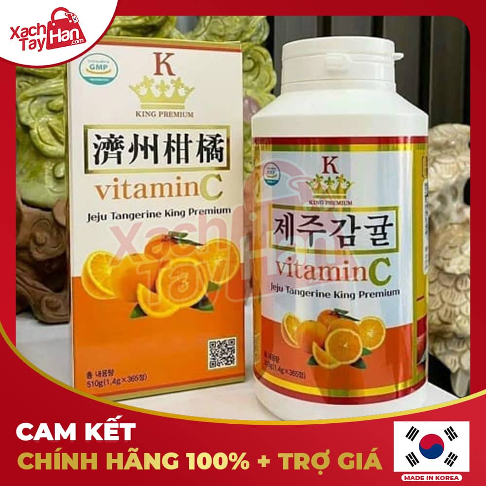 Viên ngậm Vitamin C Jeju KING PREMIUM 510g Hộp 365 viên