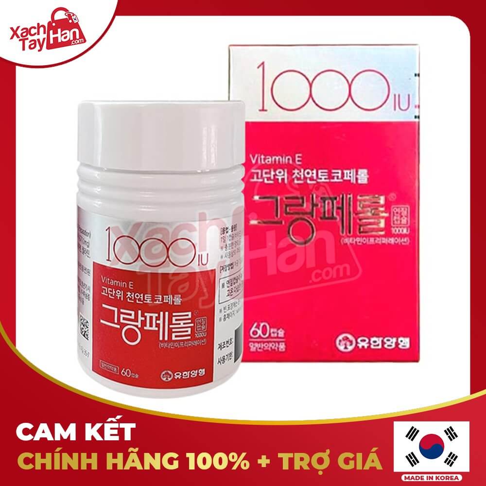 Vitamin E 1000 IU 그랑페롤 hộp 60 viên